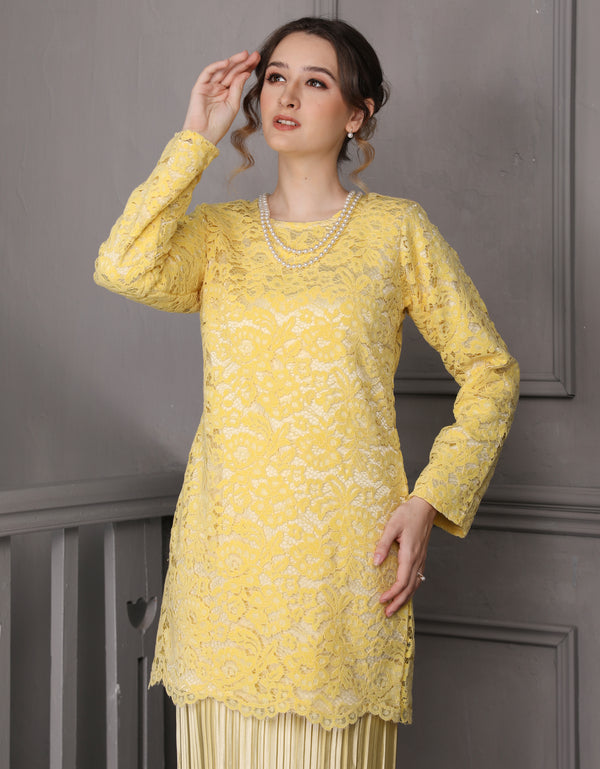 BAJU KURUNG MODEN ANVI (SWEET YELLOW)